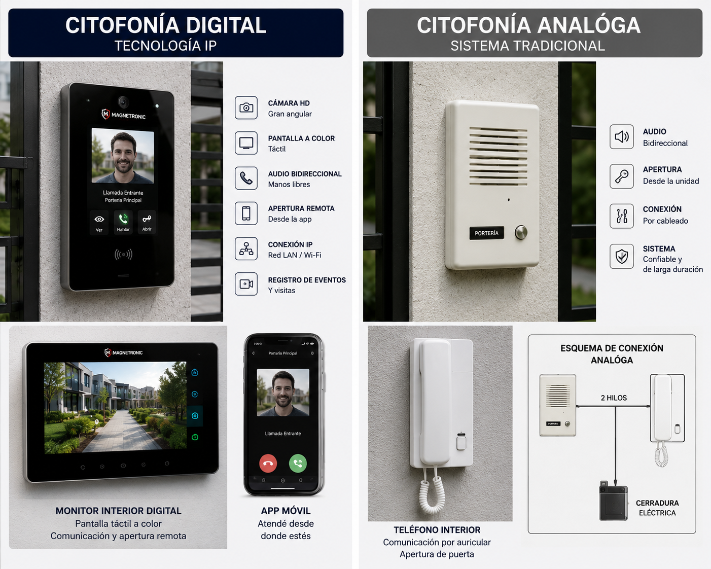 Citofonia digital y analoga