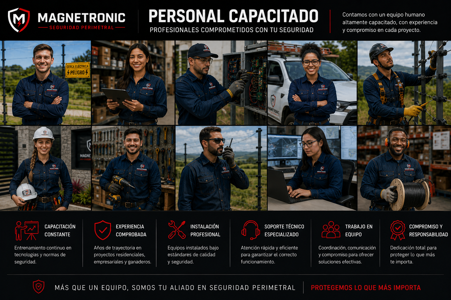 Personal capacitado de Magnetronic
